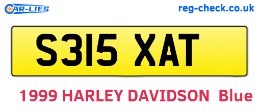 S315XAT are the vehicle registration plates.