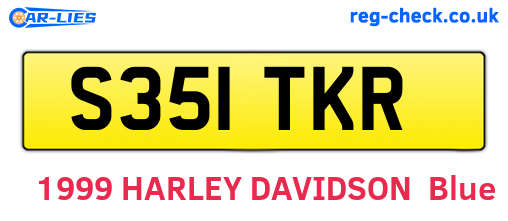 S351TKR are the vehicle registration plates.