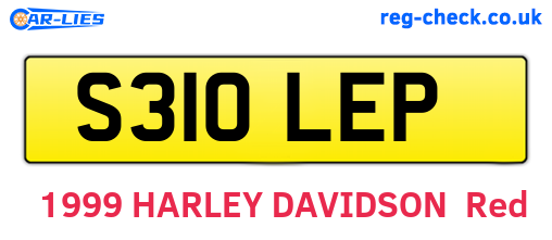 S310LEP are the vehicle registration plates.