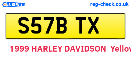 S57BTX are the vehicle registration plates.