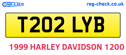 T202LYB are the vehicle registration plates.