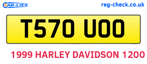 T570UOO are the vehicle registration plates.