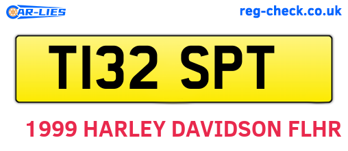 T132SPT are the vehicle registration plates.
