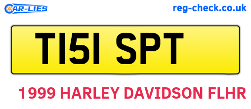 T151SPT are the vehicle registration plates.