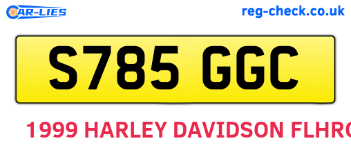 S785GGC are the vehicle registration plates.