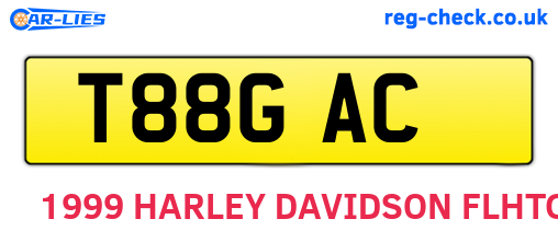 T88GAC are the vehicle registration plates.