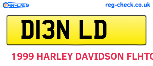 D13NLD are the vehicle registration plates.