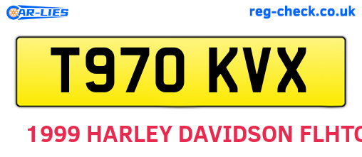 T970KVX are the vehicle registration plates.