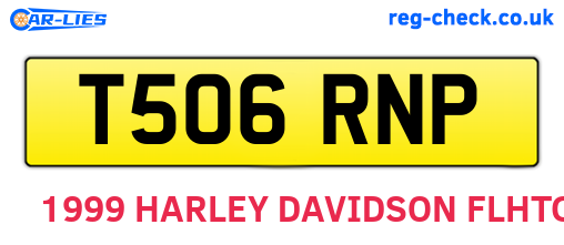 T506RNP are the vehicle registration plates.