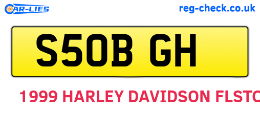S50BGH are the vehicle registration plates.