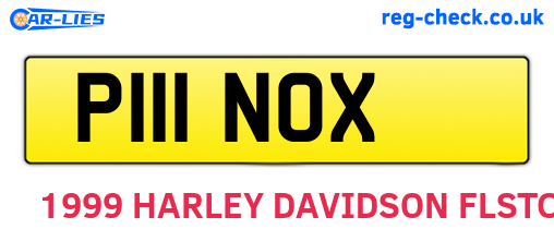 P111NOX are the vehicle registration plates.