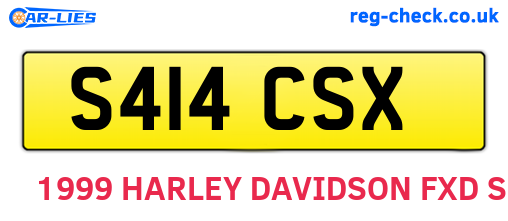 S414CSX are the vehicle registration plates.