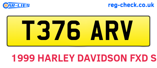 T376ARV are the vehicle registration plates.