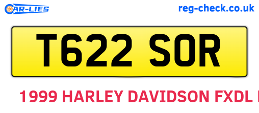 T622SOR are the vehicle registration plates.