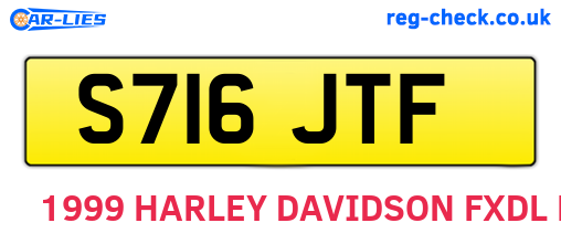 S716JTF are the vehicle registration plates.