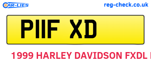 P11FXD are the vehicle registration plates.