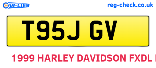 T95JGV are the vehicle registration plates.
