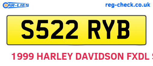 S522RYB are the vehicle registration plates.