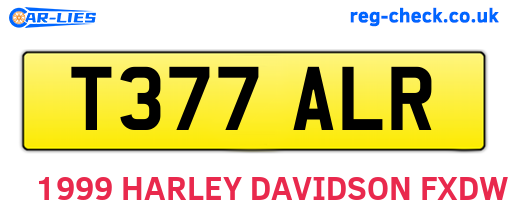 T377ALR are the vehicle registration plates.