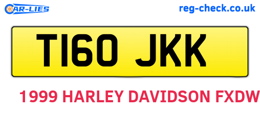 T160JKK are the vehicle registration plates.
