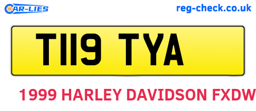 T119TYA are the vehicle registration plates.