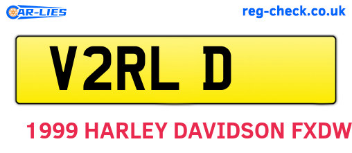 V2RLD are the vehicle registration plates.