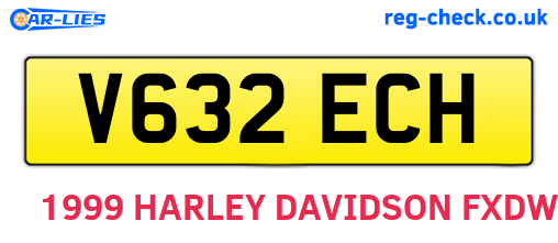 V632ECH are the vehicle registration plates.