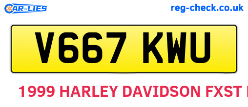 V667KWU are the vehicle registration plates.