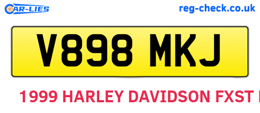 V898MKJ are the vehicle registration plates.