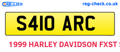 S410ARC are the vehicle registration plates.