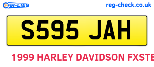 S595JAH are the vehicle registration plates.
