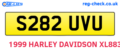 S282UVU are the vehicle registration plates.