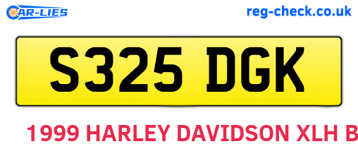 S325DGK are the vehicle registration plates.