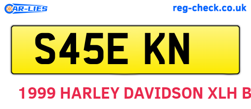 S45EKN are the vehicle registration plates.