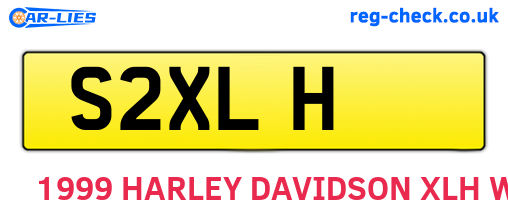 S2XLH are the vehicle registration plates.