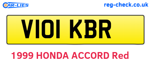 V101KBR are the vehicle registration plates.