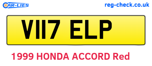V117ELP are the vehicle registration plates.