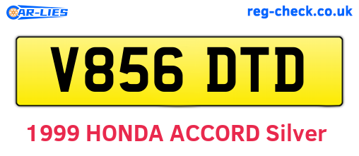 V856DTD are the vehicle registration plates.