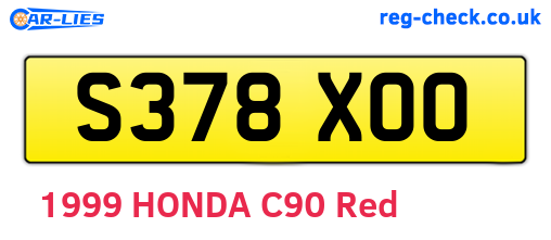 S378XOO are the vehicle registration plates.