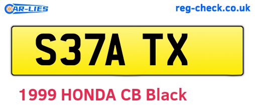S37ATX are the vehicle registration plates.