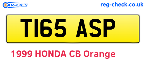 T165ASP are the vehicle registration plates.