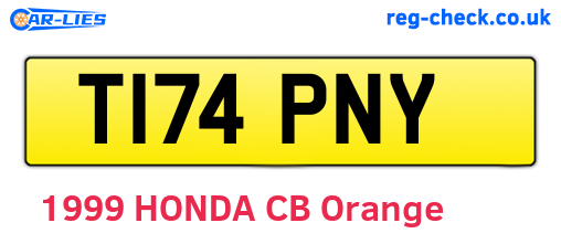 T174PNY are the vehicle registration plates.