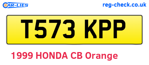 T573KPP are the vehicle registration plates.