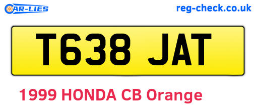 T638JAT are the vehicle registration plates.