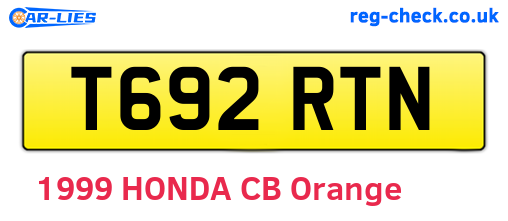 T692RTN are the vehicle registration plates.