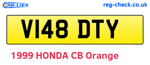 V148DTY are the vehicle registration plates.