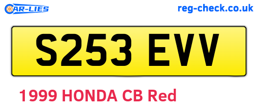 S253EVV are the vehicle registration plates.