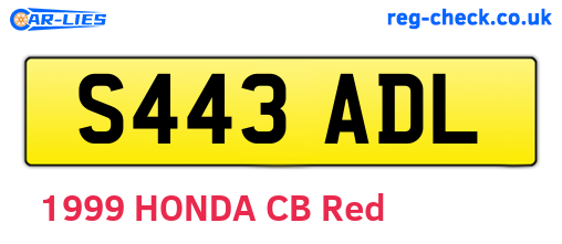 S443ADL are the vehicle registration plates.
