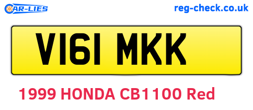 V161MKK are the vehicle registration plates.