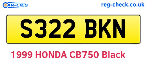 S322BKN are the vehicle registration plates.